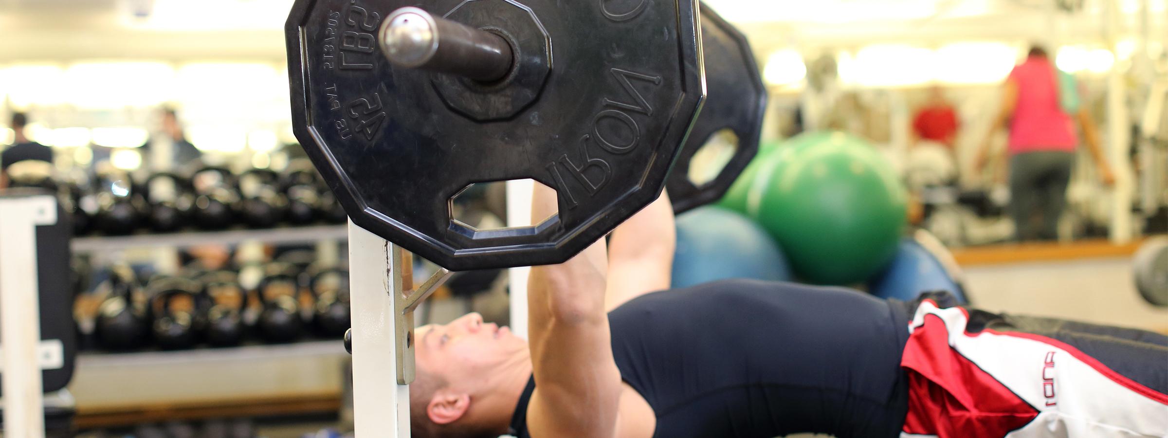 Man lifting weights